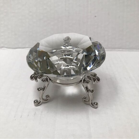 TITISKIN skin crystal faux diamond paperweight with stand 100mm - Picture 1 of 8